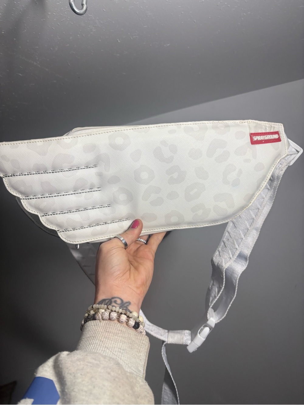 Sprayground The Wings to the Future Crosswing Bag - White/Cream Deadstock NWOT